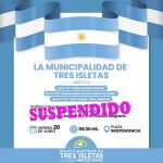 El acto por el Día de la Bandera queda suspendido por razones climáticas.