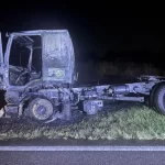 Villa Ángela: un camión Iveco 320 se incendió en plena Ruta 95, pero no hubo heridos