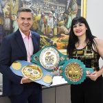 Zdero recibió a la «Tigresa» Acuña para una acción solidaria en el Pediátrico