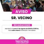Información de Servicios: La Oficina de Recaudaciones Atenderá de Forma Excepcional el Lunes 17 para Cobro de Stands